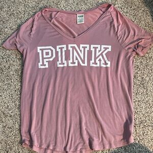 PINK Victoria's Secret Dusty Rose V-Neck Tee